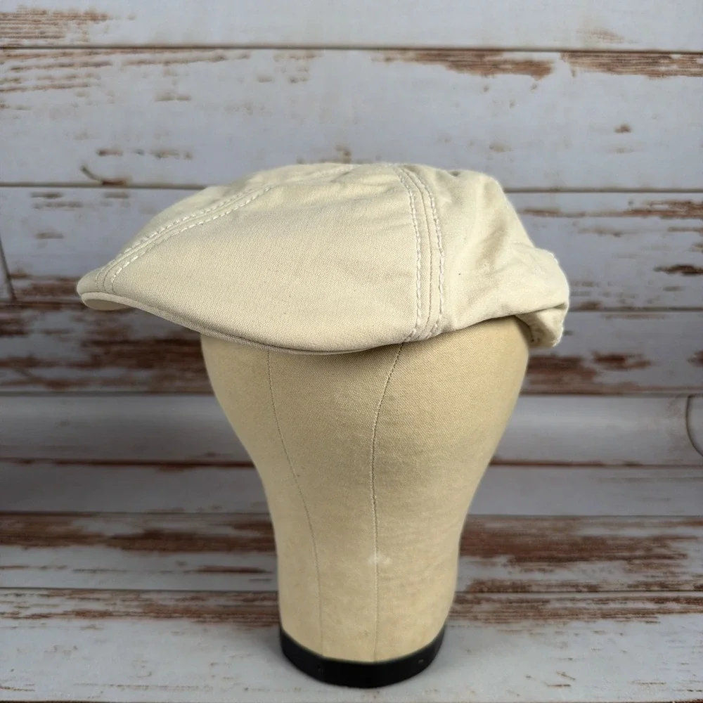 Tommy Bahama 100% Cotton Newsboy Hat Khaki L XL Used